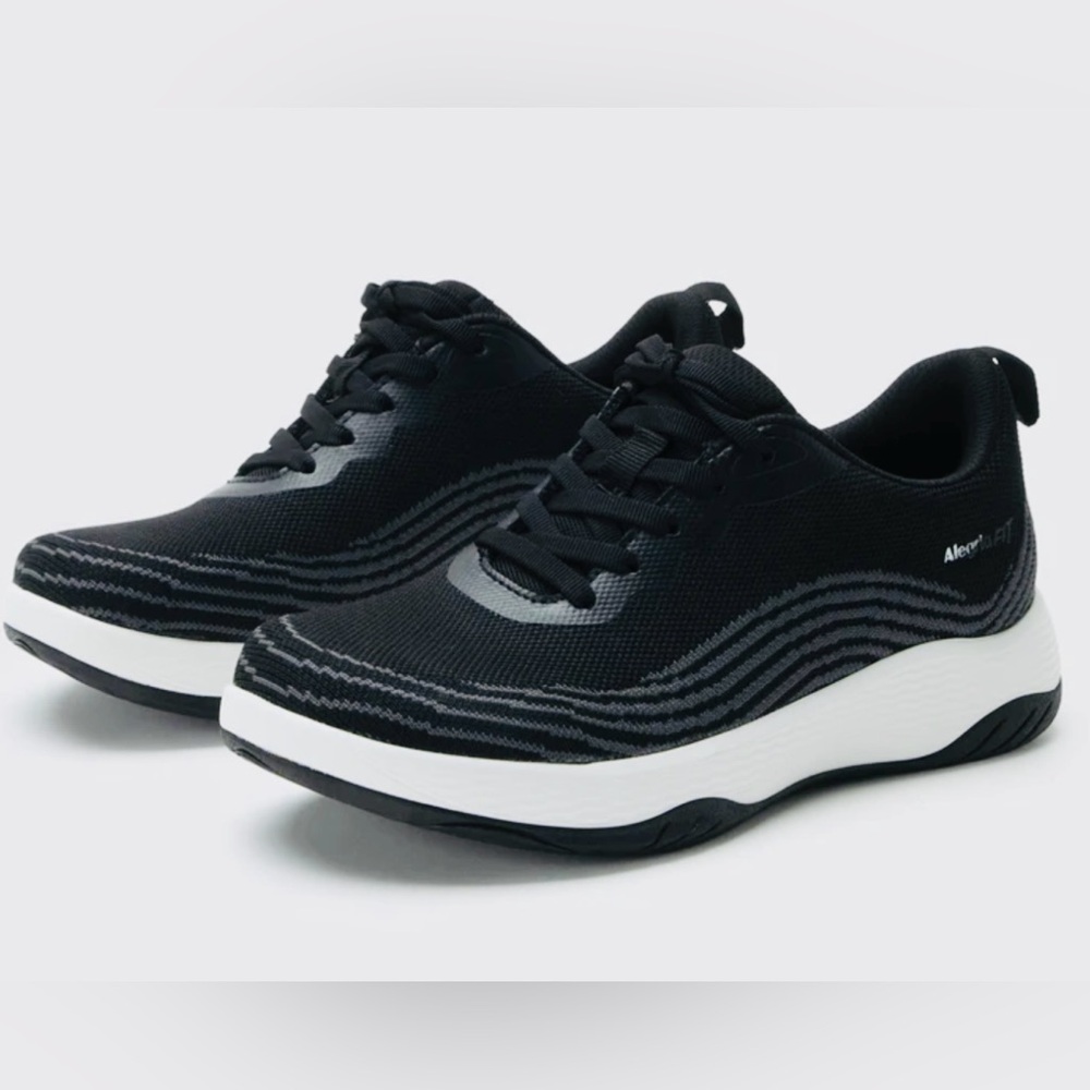 Alegria Women’s Black and White Comfort Sneakers